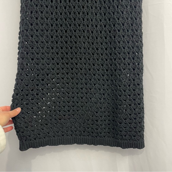 Toccin Kayla Crochet Midi Dress Black Knitted 100% Cotton Lining: Cotton/Spandex - Picture 5 of 17